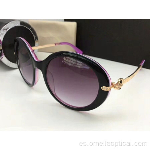 Gafas de sol redondas de lujo para las mujeres al por mayor